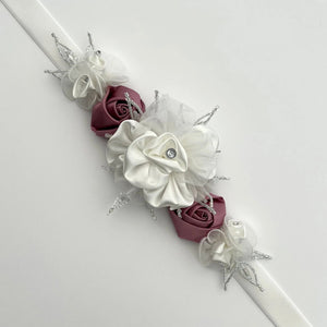 
            
                Load image into Gallery viewer, Flower Girl Belt, Velvet Bridal Sash, Wedding Dress Belt TT116
            
        