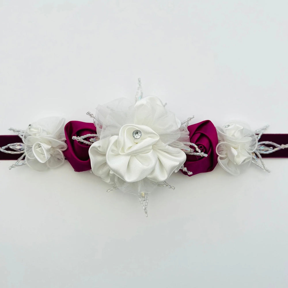 Flower Girl Belt, Velvet Sash, Bridal Dress Belt TT103