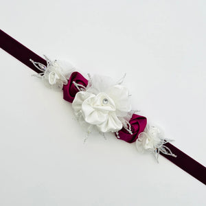
            
                Load image into Gallery viewer, Flower Girl Belt, Velvet Sash, Bridal Dress Belt TT103
            
        