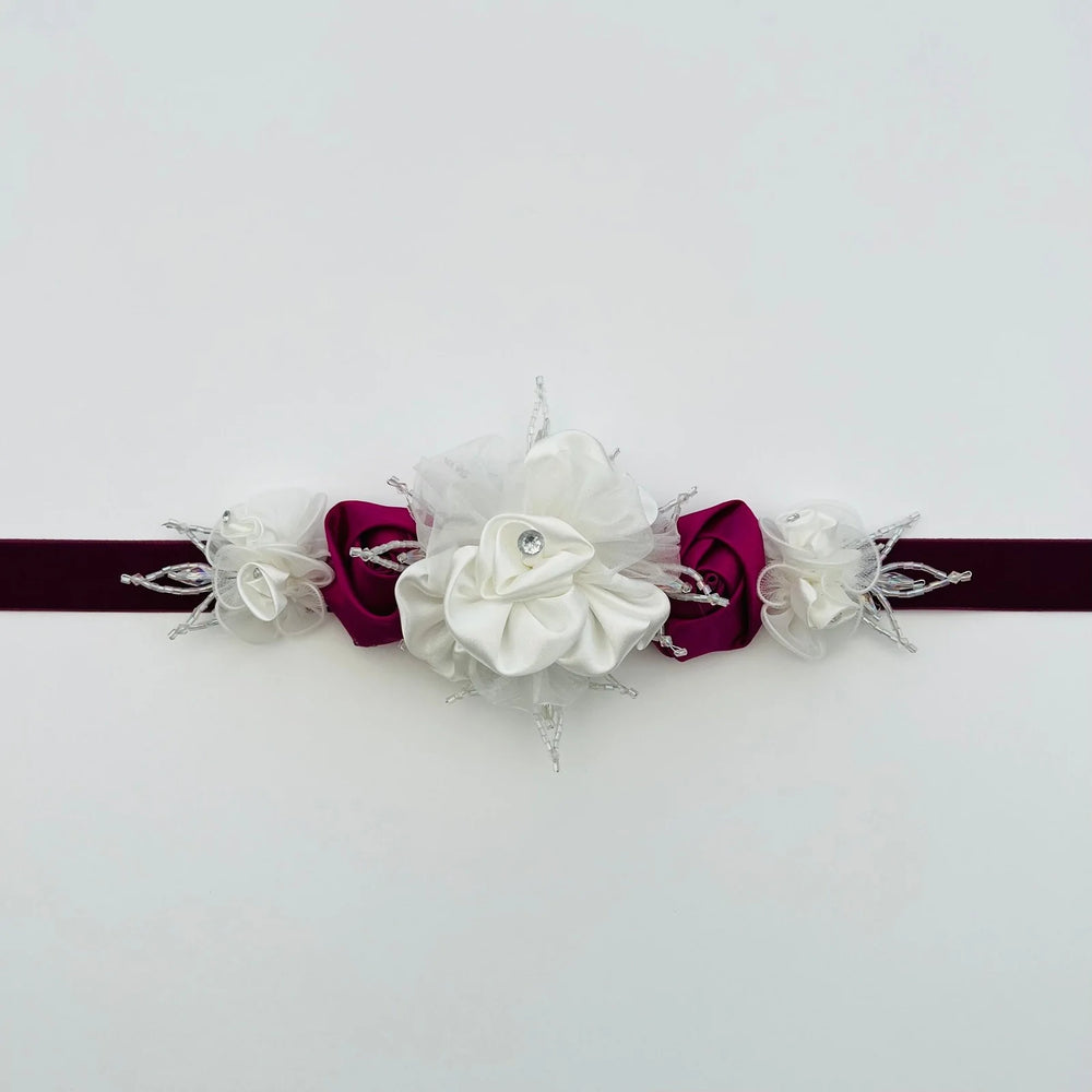 Flower Girl Belt, Velvet Sash, Bridal Dress Belt TT103