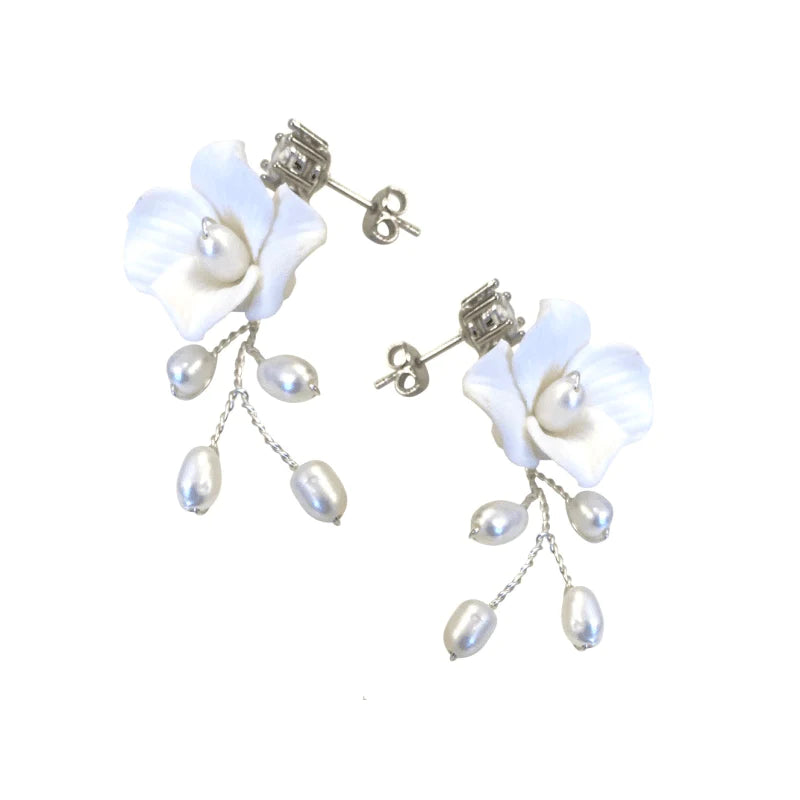 Freshwater Pearl Wedding Earrings, A9048 - Topknot Tiaras & Veils