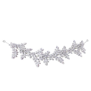 
            
                Load image into Gallery viewer, Glitzy Silver Crystal Bridal Hair Vine, 7263
            
        