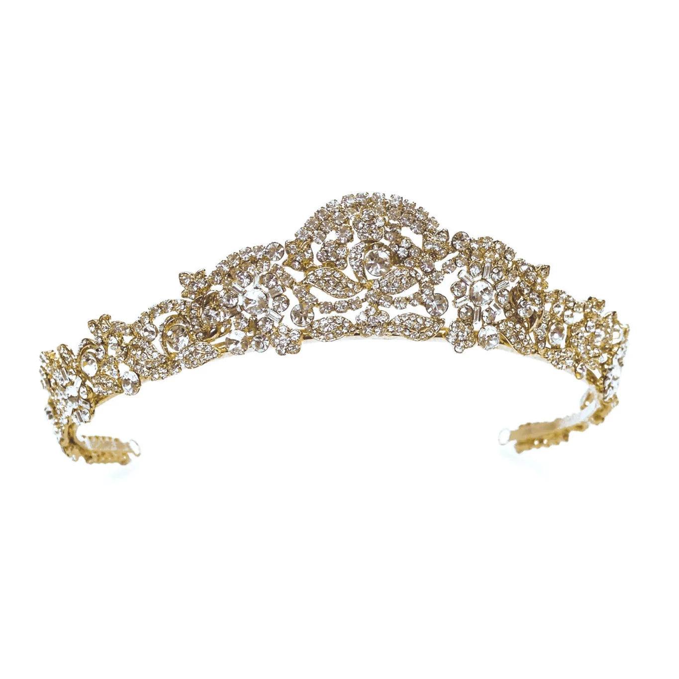 Gold Bridal Tiara Crystals, Marcella