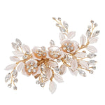 Gold Bridal Hair Clip with Crystals, A7590