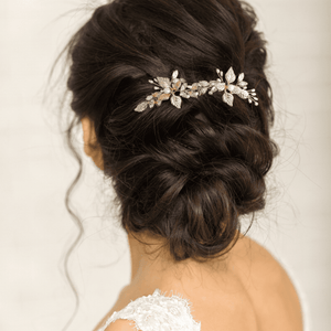 Gold Bridal Hair Pins with Crystals & Freshwater Pearls, 9321