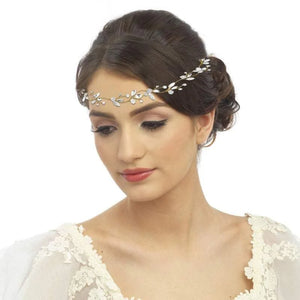 
            
                Load image into Gallery viewer, Gold Bridal Hair Vine with Crystals, 3998
            
        