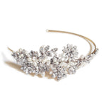 Gold Bridal Headband with Crystals and Pearls, SAFIYA