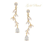 Gold Crystal Vine Chandelier Wedding Earrings 7718
