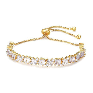 Gold Crystal Wedding Bracelet 7485