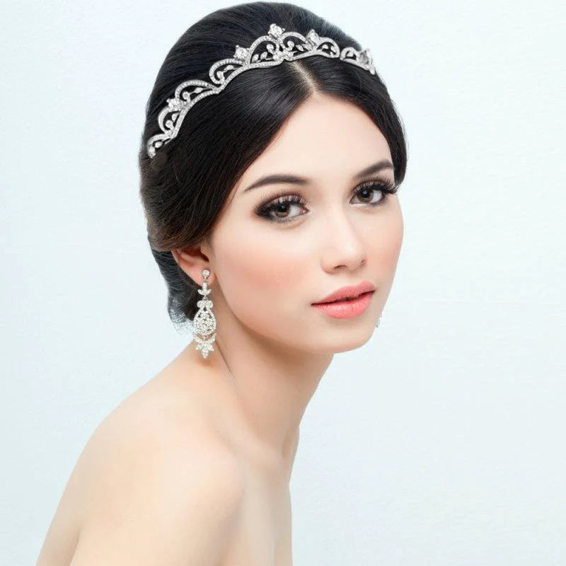 
            
                Load image into Gallery viewer, Gold Crystal Wedding Tiara, 7562
            
        