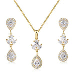 Gold Vintage Inspired Crystal Bridal Jewellery Set 7615