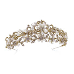 Gold Wedding Tiara, Vintage Inspired, Shelby