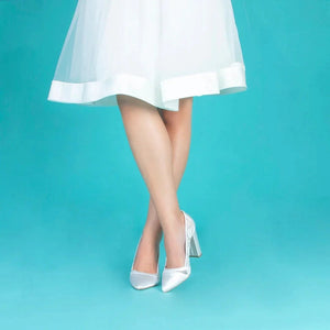 Ivory Satin & Lace Wedding Shoes, Perfect Bridal, Skyla, Size 4 ***SALE***