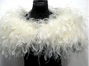 Ivory Feather Bridal Stole / Wrap