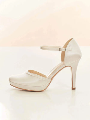Ivory Satin Wedding Shoe, Stiletto Heel, DONA