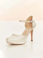 Ivory Satin Wedding Shoe, Stiletto Heel, DONA