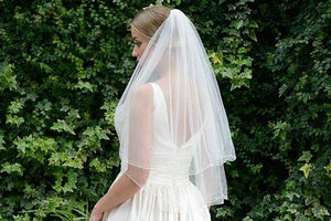 
            
                Load image into Gallery viewer, Ivory and Co Aspen Waist length Bridal Veil edged with Scattered Seed Beads ASPEN
            
        
