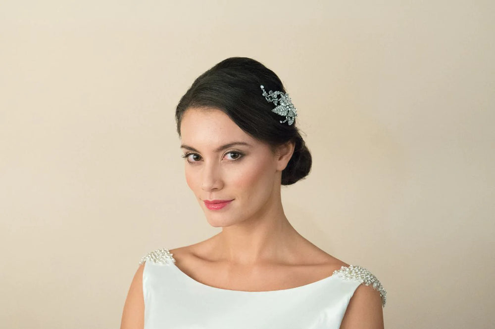Ivory and Co Brides Silver Crystal Hair Clip, IVY