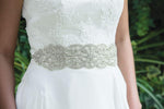 Ivory and Co Crystal Bridal Belt, Wedding Dress Belt, Crystal Organza Sash PEARL GATSBY