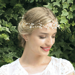 Ivory and Co Gold Bridal Hair Vine, SUMMER ROSE