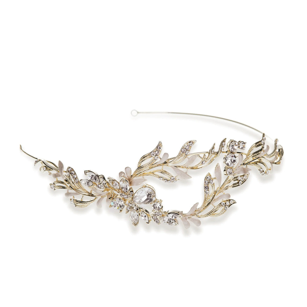Ivory and Co Gold Bridal Tiara Headband, FARAH