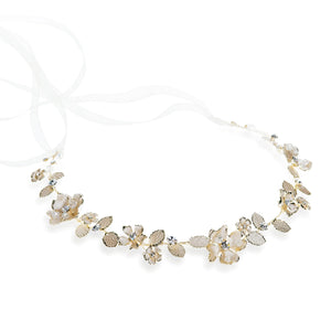 
            
                Load image into Gallery viewer, Ivory and Co Gold Floral Bridal Hair Vine, SOLSTICE
            
        