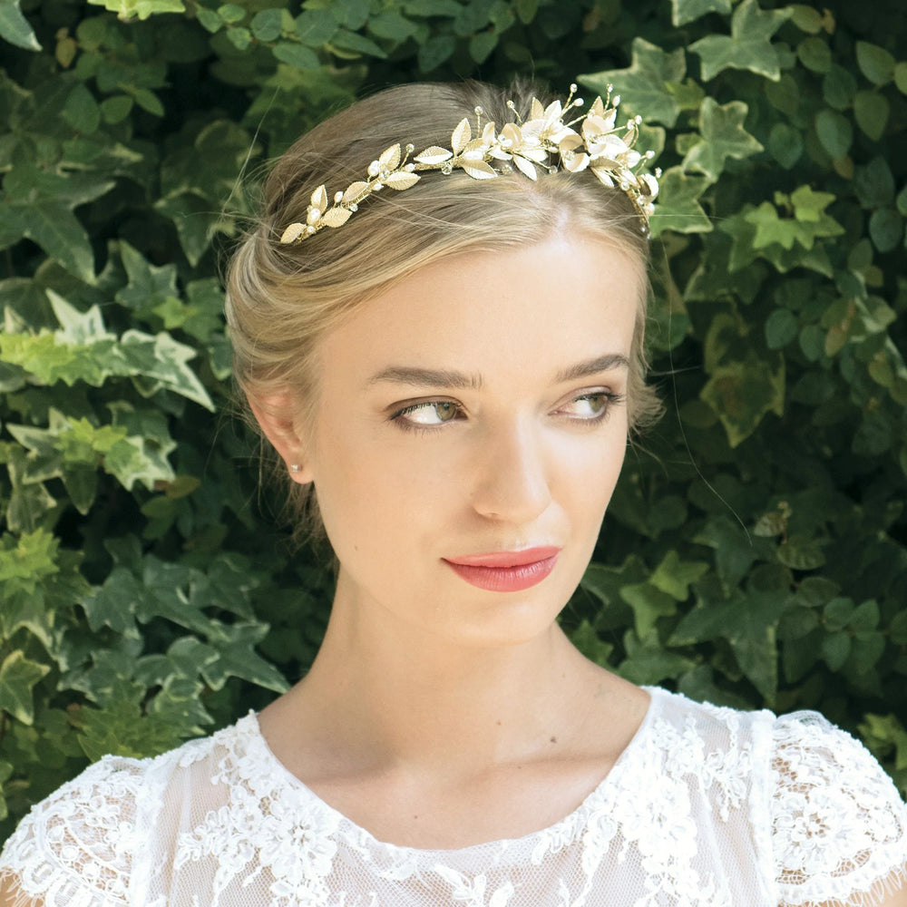 Ivory and Co Olympia Enamelled Bridal Headpiece, Crystals, Freshwater Pearls, Gold or Rose Gold OLYMPIA-LIBERTY