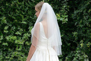 Ivory and Co Oxford Bridal Veil with Rhinestone Crystal Edge Waist Length OXFORD