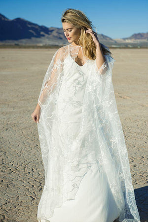 Ivory and Co Tulle Bridal Cape, Brides Wedding Dress Cloak, Cherry Blossom