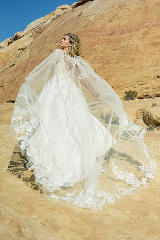 Ivory and Co Tulle Bridal Cape, Brides Wedding Dress Cloak, Immortal Kiss