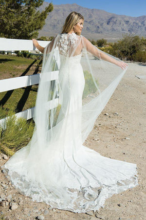 Ivory and Co Tulle Bridal Cape, Brides Wedding Dress Cloak, Patchouli