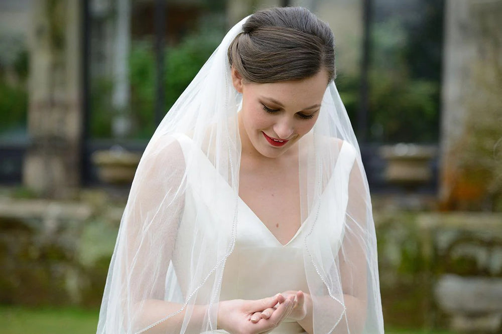 Ivory and Co Windsor Two Tier Cathedral Length Wedding Veil, Crystal Edge, Ivory or White