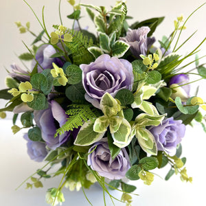 Lavender Wedding Bouquet, Silk Bridal Bouquet, Artificial Wedding Bouquet FL36