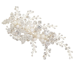 
            
                Load image into Gallery viewer, Luxury Bridal Hair Clip with Crystals, A7859
            
        