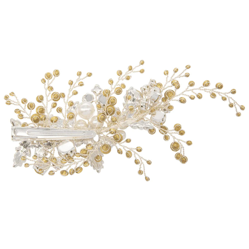 
            
                Load image into Gallery viewer, Luxury Bridal Hair Clip with Crystals, A7859
            
        