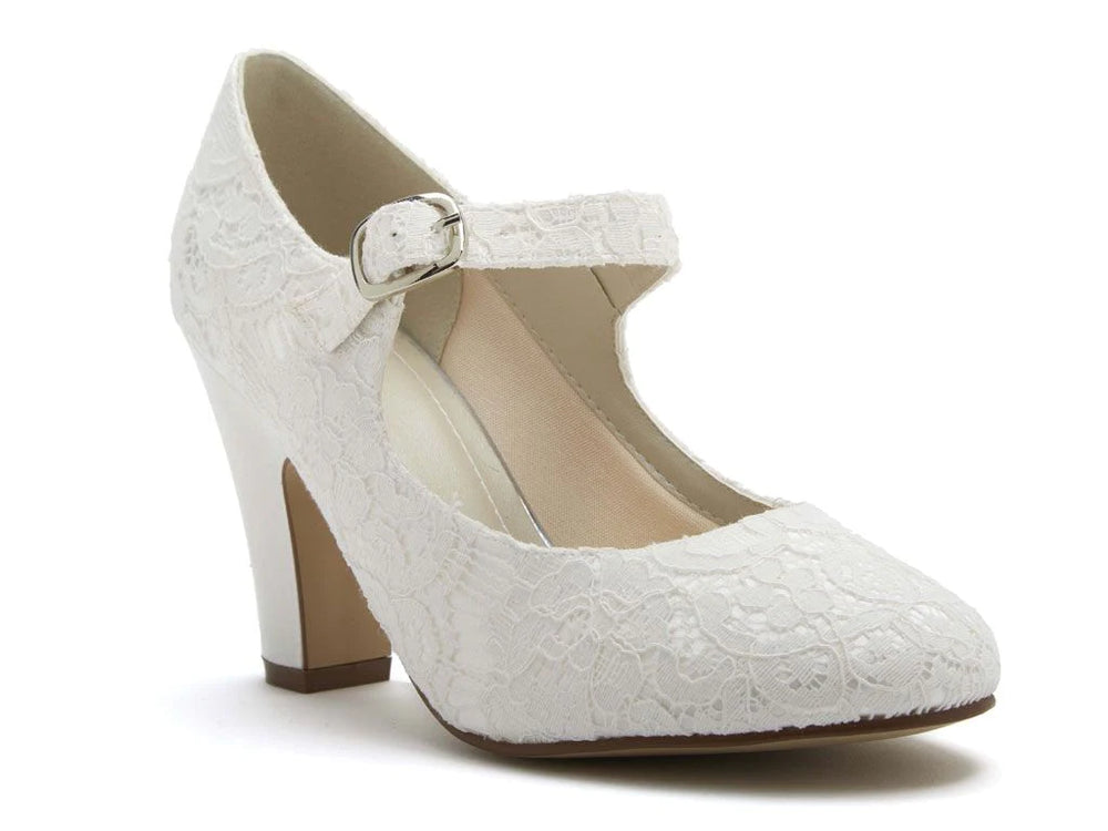 Mary Jane Lace Wedding Shoes By Rainbow Club, Madeline