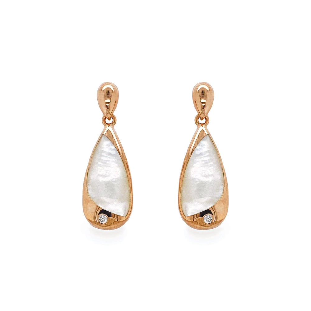 
            
                Load image into Gallery viewer, Mother of Pearl Inlaid Teardrop Earrings, Central Park
            
        