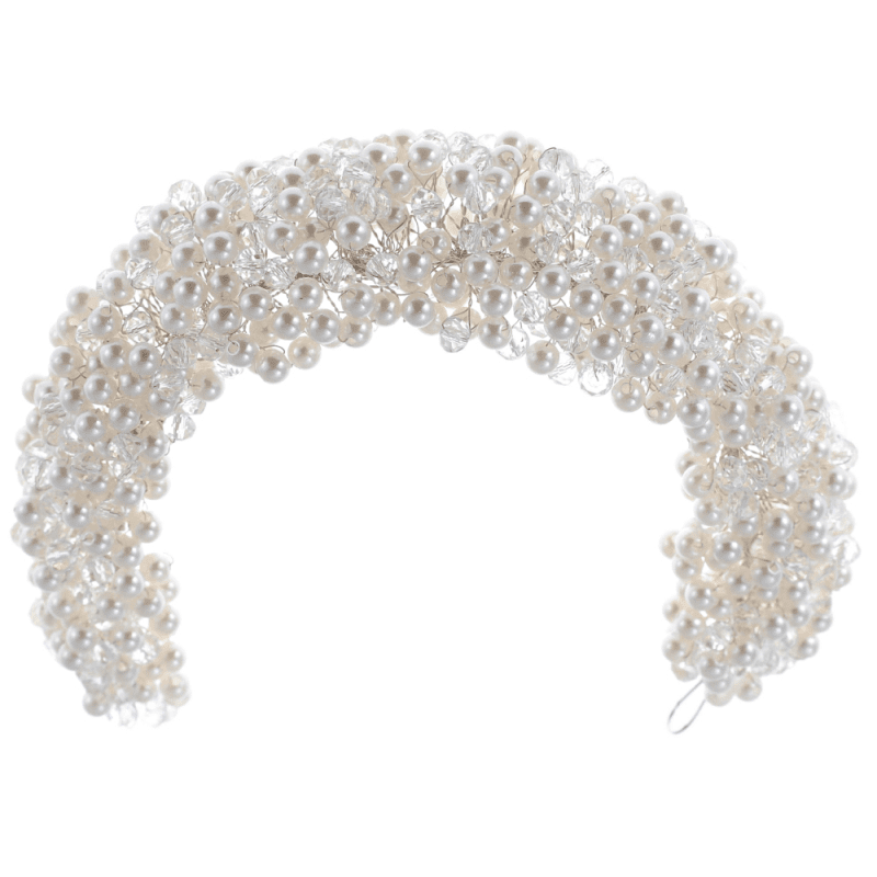 Pearl Bridal Headband, Pearl Wedding Headpiece A9400