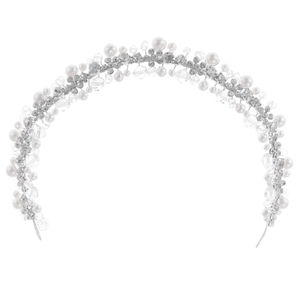 Pearl & Crystal Bridal Headband, Wedding Headpiece A9399