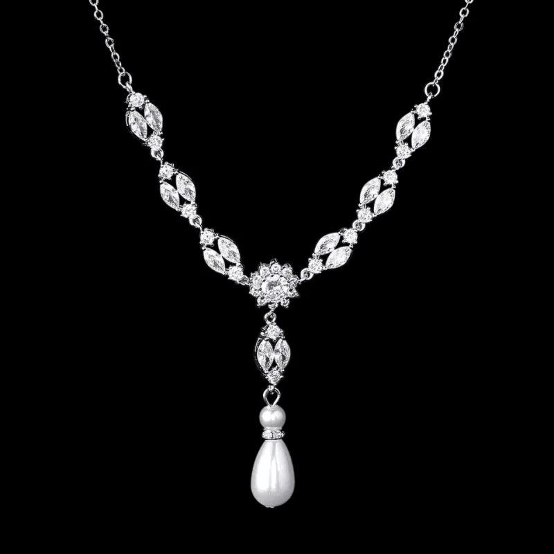 Pearl Drop Necklace, Bridal Jewellery, A9057