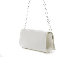 
            
                Load image into Gallery viewer, Rainbow Club Ivory Satin Bridal Clutch Bag Tess
            
        