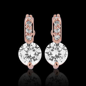 
            
                Load image into Gallery viewer, Rose Gold Crystal Bridal Jewellery Set 4021
            
        