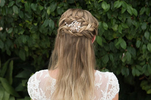 Rose Gold Crystal Wedding Hair Clip, TALLULA