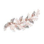 Rose Gold Crystal and Opalescent Bridal Hair Comb, Peasblossom