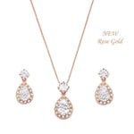 Rose Gold Necklace & Earring Jewellery Set 1202