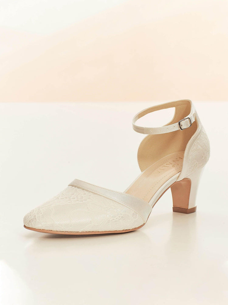 Kate Whitcomb Wedding Block Heels | Elsy Ivory | Comfortable Block Heels –  Kate Whitcomb Shoes