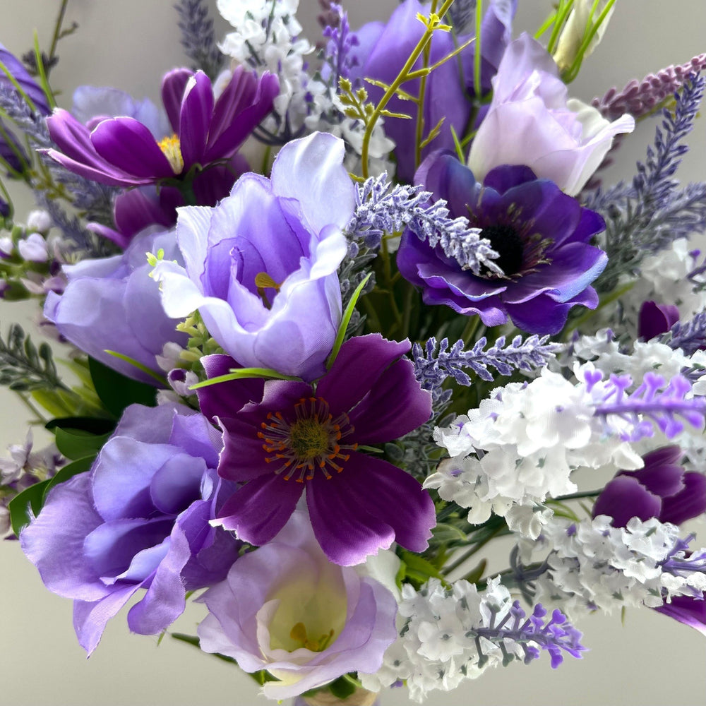 
            
                Load image into Gallery viewer, Silk Wedding Bouquet, Hand Tied Bridal Bouquet, Lavender Flowers, All Sizes FL13
            
        