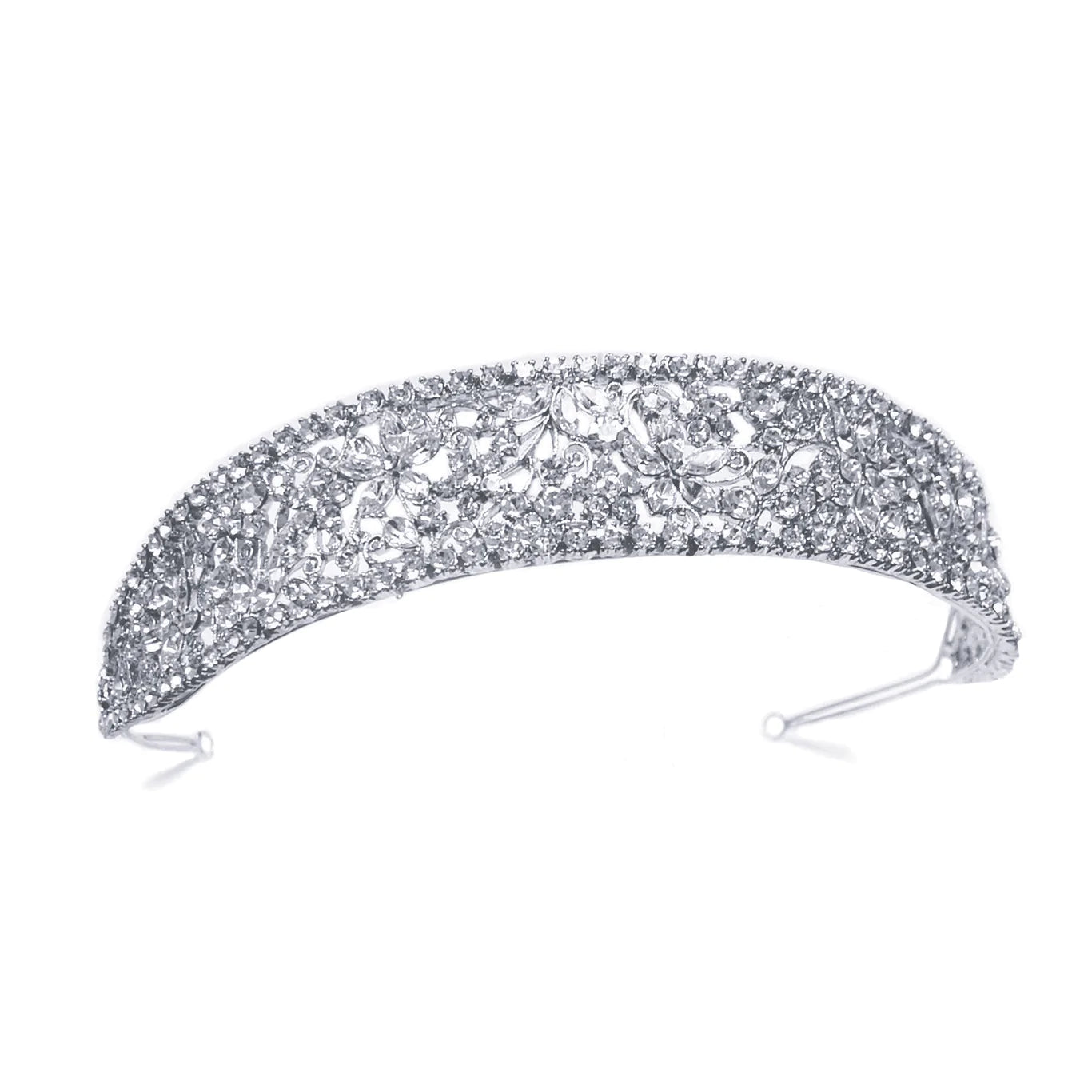 Silver Wedding Tiara Crystals, Lisette