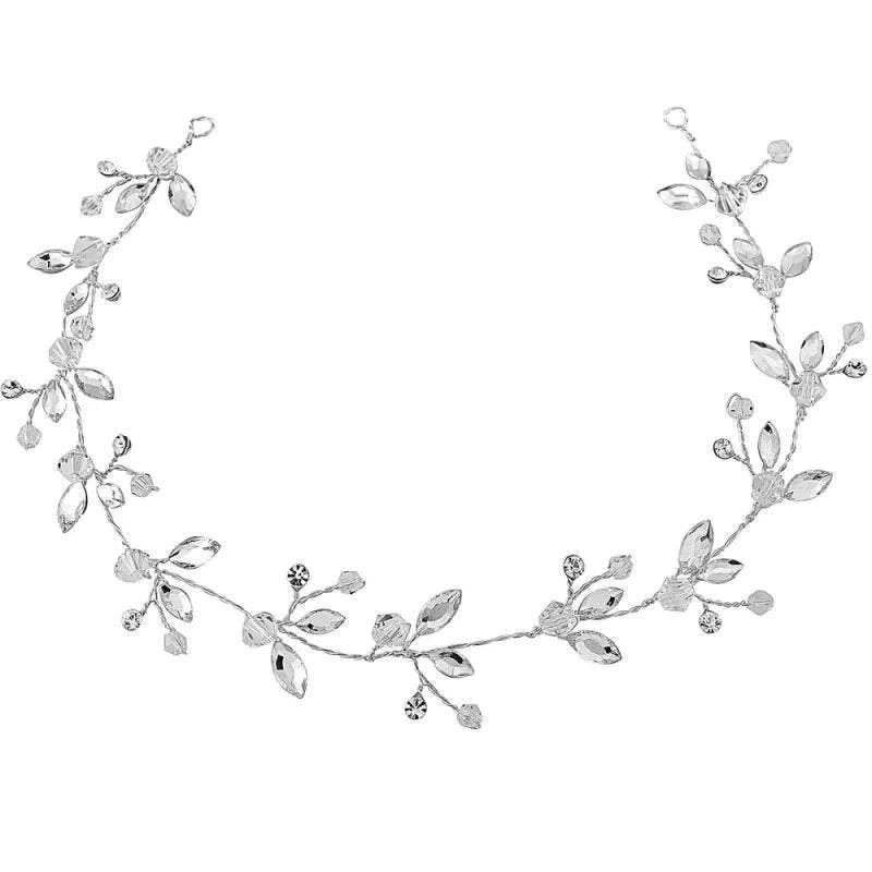 
            
                Load image into Gallery viewer, Silver Bridal Hair Vine, Crystals, 3747
            
        