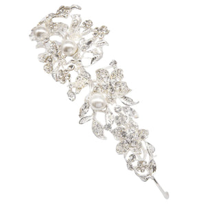
            
                Load image into Gallery viewer, Silver Bridal Headband with Crystals and Pearls 7905
            
        